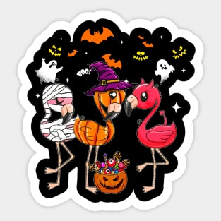 flamingo style halloween shirt Sticker